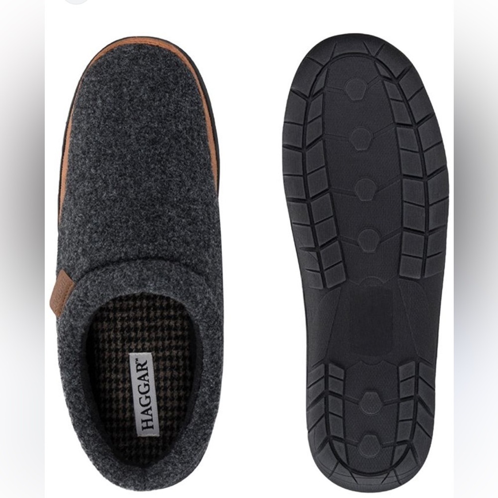 HAGGAR felt clog slippers